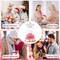 ANWEAO Gifts for Mom Birthday Gifts for Women,Preserved Flowers Rose in Glass Angel Figurines Flowers for Delivery,Preserved Three Red Rose with Lights,Birthday for Mom Women Grandma Wife